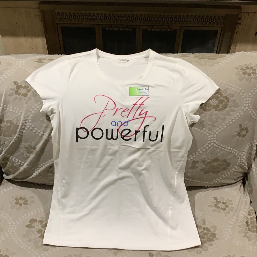 Mia Sport NWT Pretty And Powerful White Top